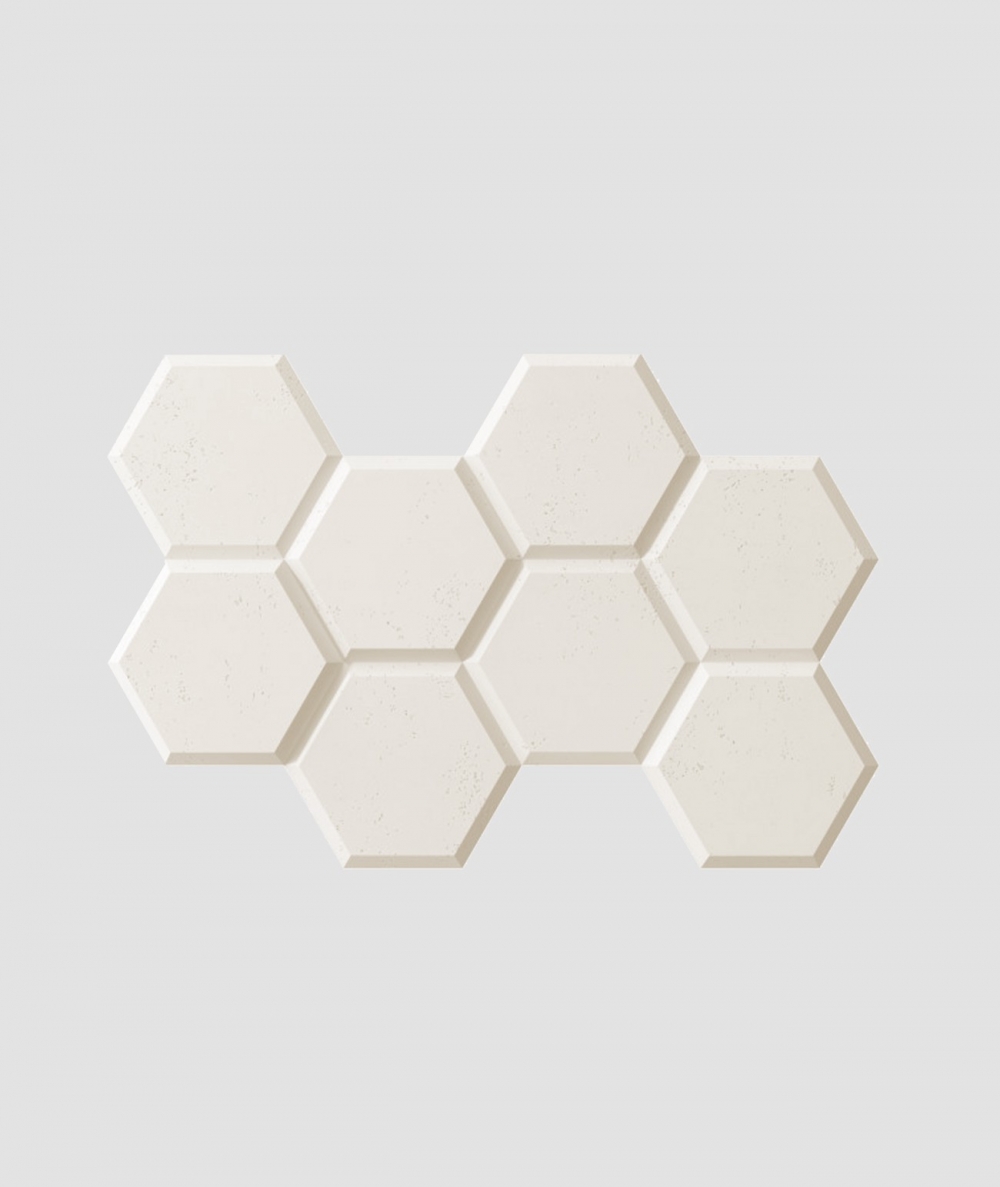 VT - PB01 (B0 white) HEXAGON - 3D architectural concrete decor panel