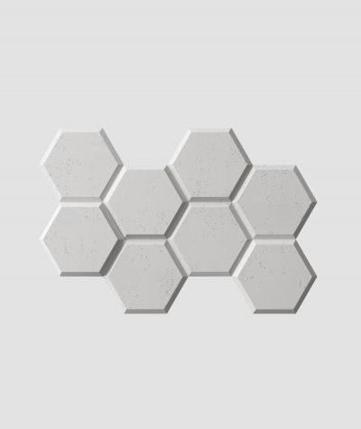 VT - PB01 (S51 dark gray - mouse) HEXAGON - 3D architectural concrete decor panel