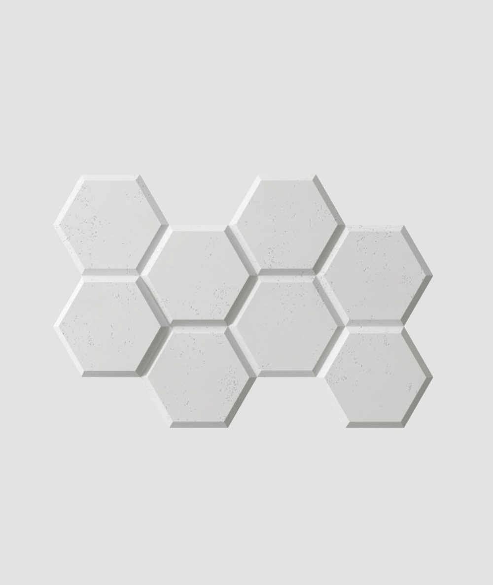 VT - PB01 (S95 light gray - dove) HEXAGON - 3D architectural concrete decor panel