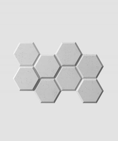 VT - PB01 (S96 szary ciemny) HEKSAGON - panel dekor 3D beton architektoniczny