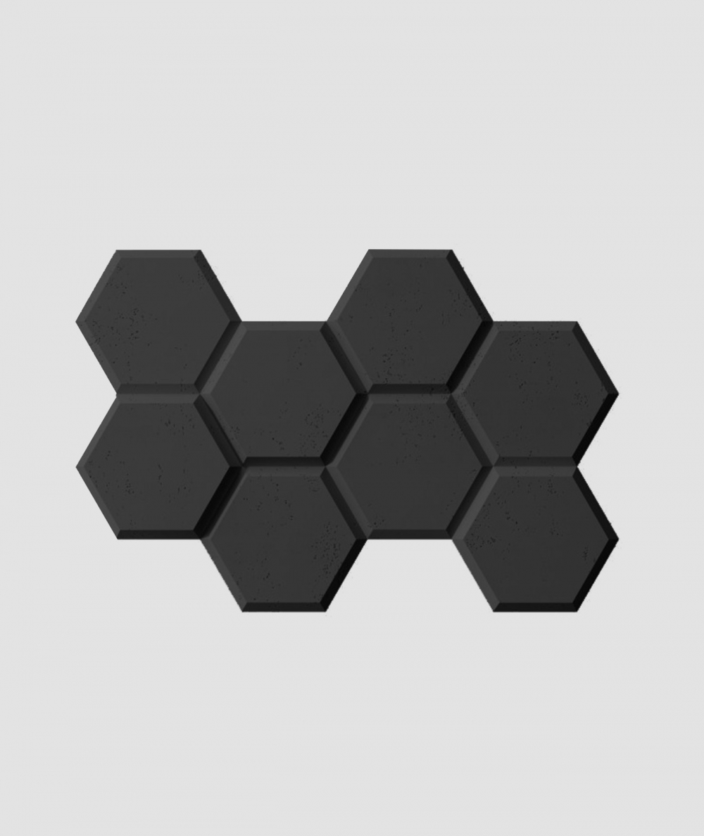 VT - PB01 (B15 black) HEXAGON - 3D architectural concrete decor panel