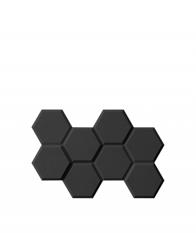 VT - PB01 (B15 black) HEXAGON - 3D architectural concrete decor panel