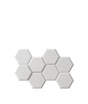 VT - PB01 (S95 szary jasny - gołąbkowy) HEKSAGON - panel dekor 3D beton architektoniczny