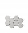 VT - PB01 (S51 dark gray - mouse) HEXAGON - 3D architectural concrete decor panel