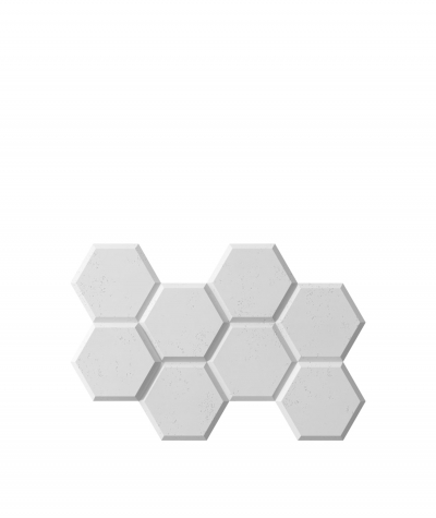 VT - PB01 (S50 szary jasny - mysi) HEKSAGON - panel dekor 3D beton architektoniczny