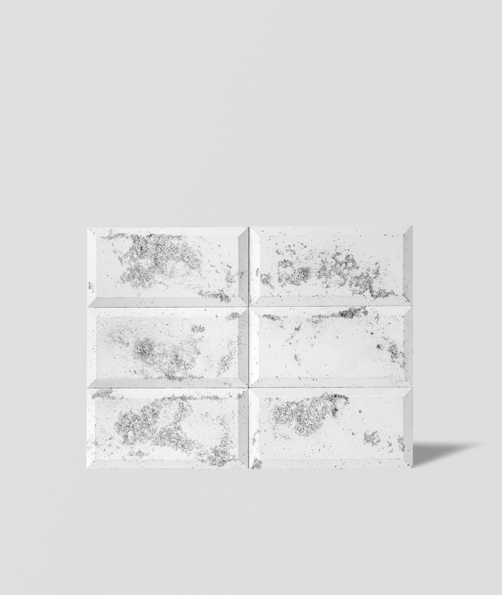 DS Choco (biały - srebrne kruszywo) - beton architektoniczny panel 3D