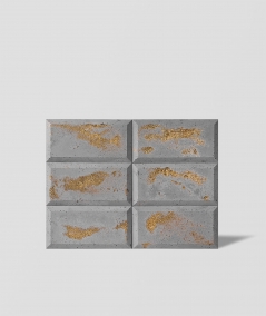 DS Choco (jasny popiel - złote kruszywo) - beton architektoniczny panel 3D