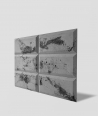 DS Choco (jasny popiel - czarne kruszywo) - beton architektoniczny panel 3D