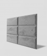 DS Choco (jasny popiel - srebrne kruszywo) - beton architektoniczny panel 3D