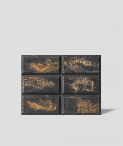 DS Choco (grafit - złote kruszywo) - beton architektoniczny panel 3D