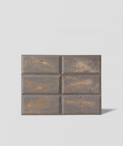 DS Choco (brązowy - złote kruszywo) - beton architektoniczny panel 3D