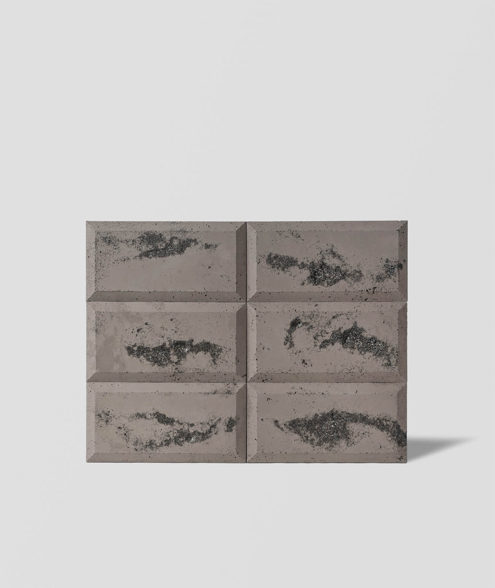 DS Choco (brązowy - czarne kruszywo) - beton architektoniczny panel 3D
