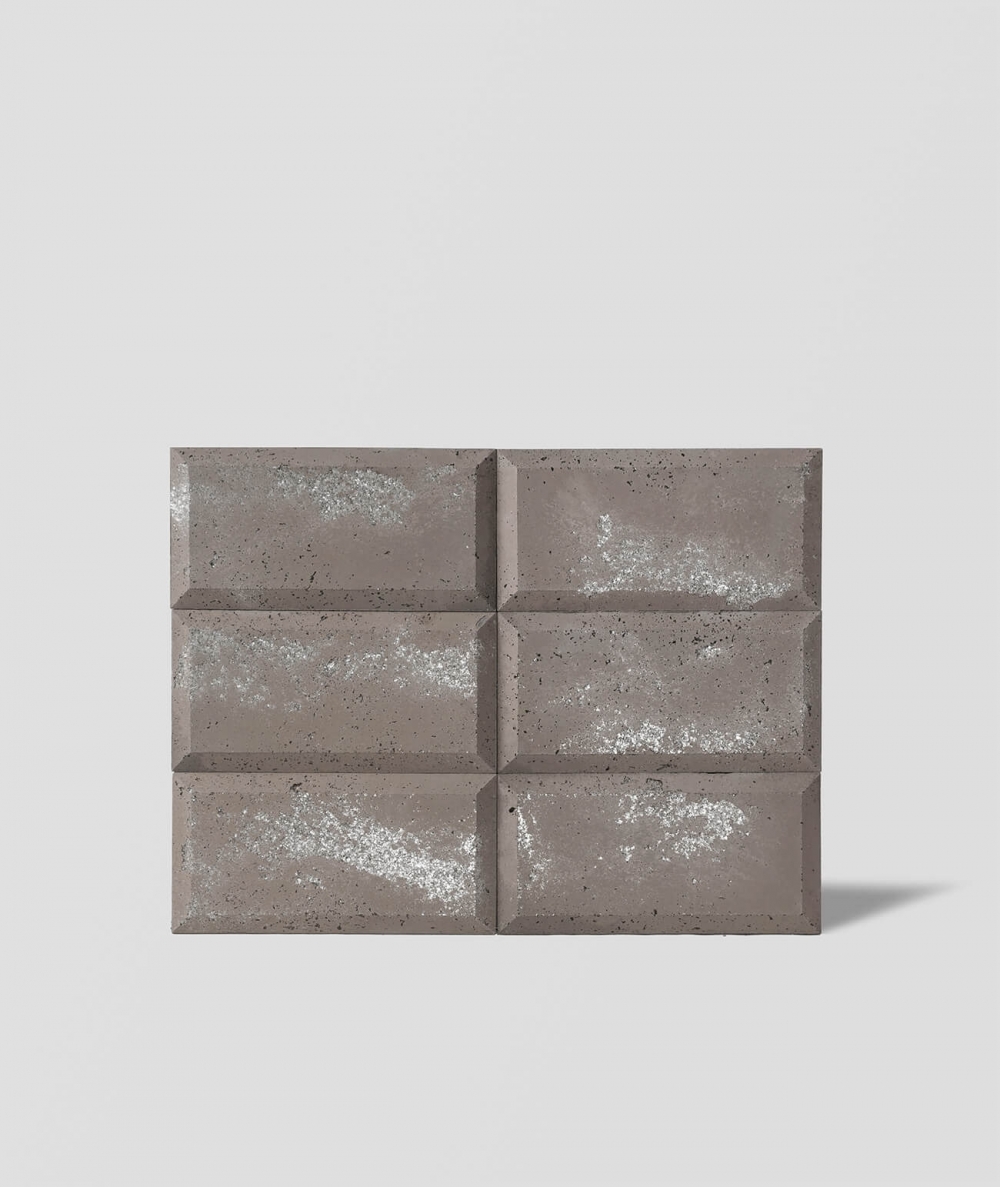 DS Choco (brązowy - srebrne kruszywo) - beton architektoniczny panel 3D