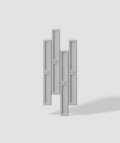 VT - PB52 (S95 light gray - dove) RECTANGLES - 3D decorative panel architectural concrete