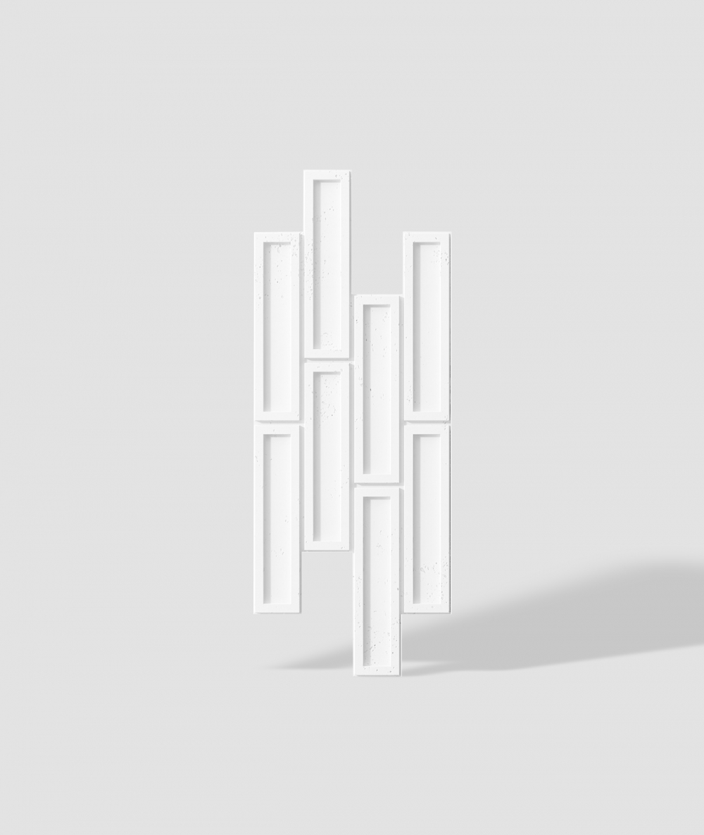 VT - PB52 (BS snow white) RECTANGLES - 3D decorative panel architectural concrete