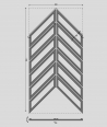VT - PB50 (B8 antracyt) JODEŁKA - Panel dekor 3D beton architektoniczny