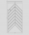 VT - PB44 (KS kość słoniowa) JODEŁKA - Panel dekor 3D beton architektoniczny