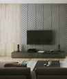 VT - PB43 (S96 dark gray) HERRINGBONE - 3D decorative panel architectural concrete