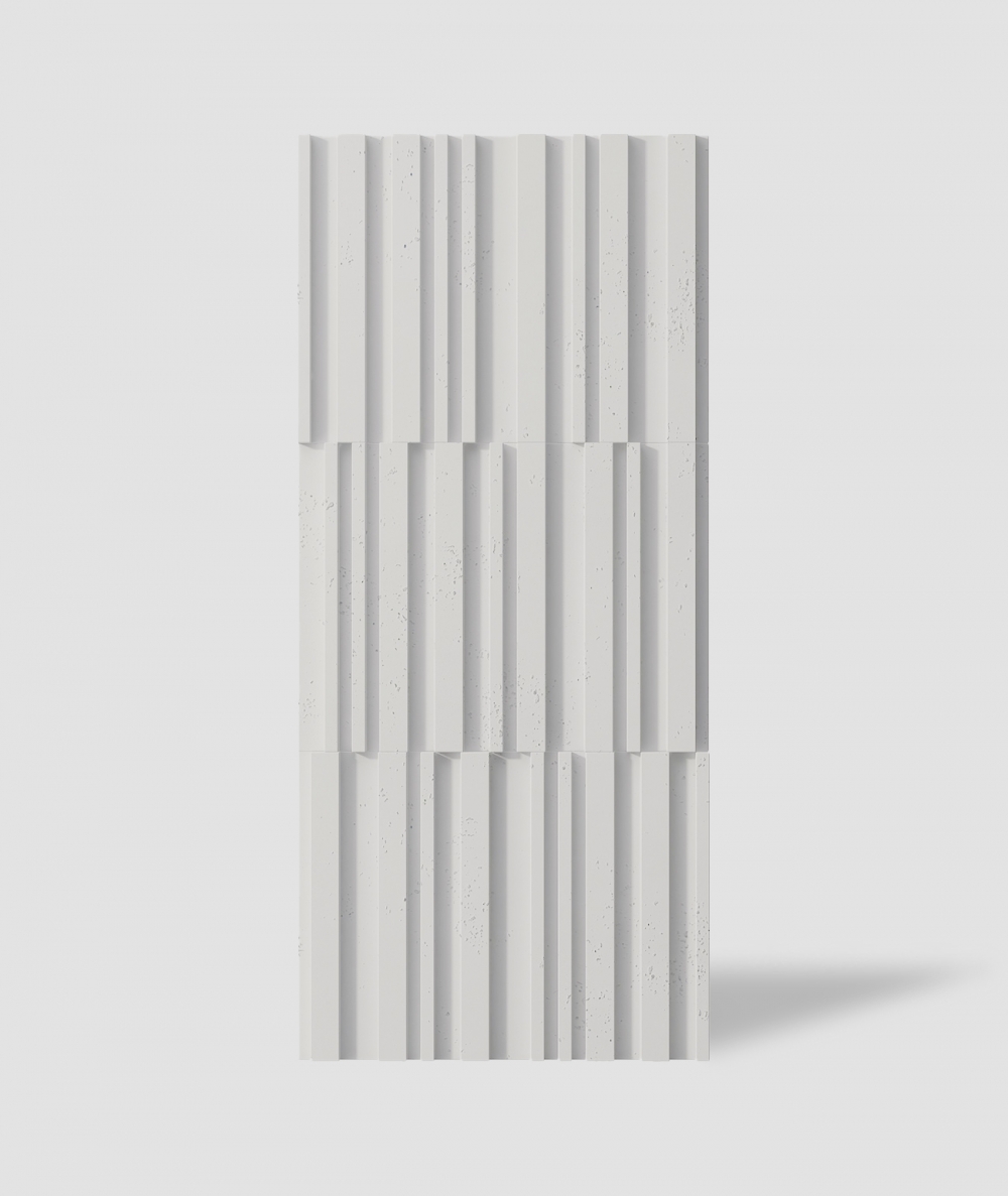 VT - PB42 (B1 siwo biały) LAMEL - Panel dekor 3D beton architektoniczny