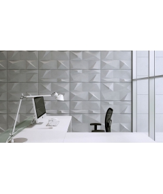 VT - PB07 (B1 siwo biały) KRYSZTAŁ - panel dekor 3D beton architektoniczny
