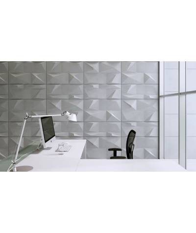 VT - PB07 (S50 light gray - mouse) CRYSTAL - 3D architectural concrete decor panel