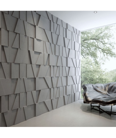 VT - PB09 (S51 ciemny szary - mysi) MOZAIKA - panel dekor 3D beton architektoniczny