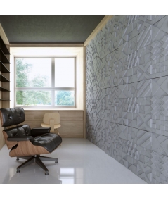 VT - PB12 (B0 biały) IKON - panel dekor 3D beton architektoniczny