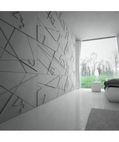 VT - PB14 (B0 biały) GRAF - panel dekor 3D beton architektoniczny