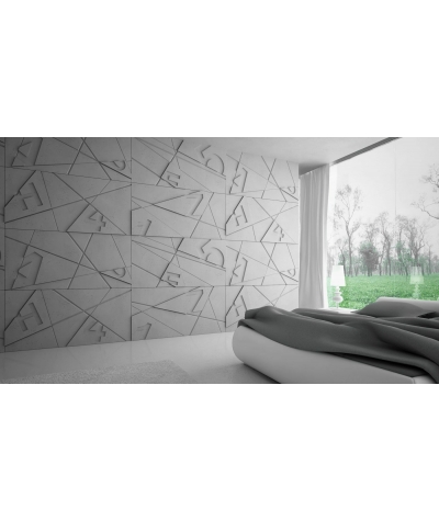 VT - PB14 (B1 siwo biały) GRAF - panel dekor 3D beton architektoniczny