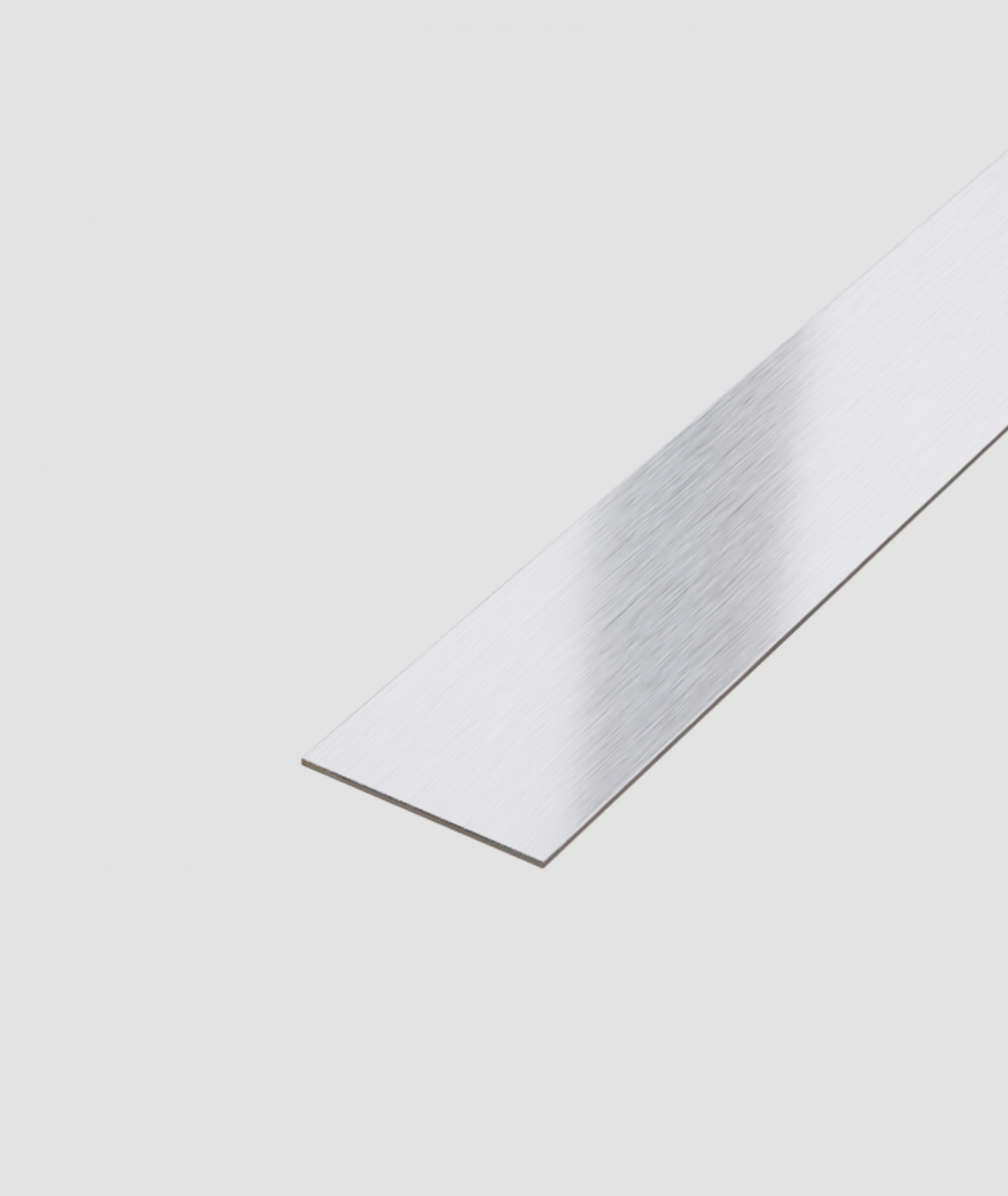 SM - (matte silver) - steel decorative strip flat