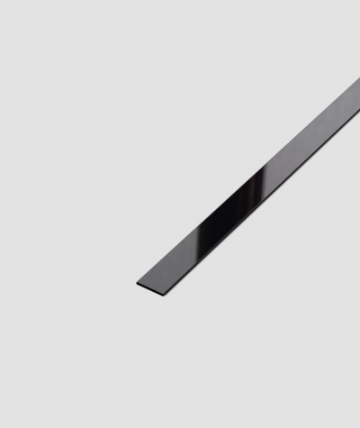 SM - (glossy black) - steel decorative strip flat