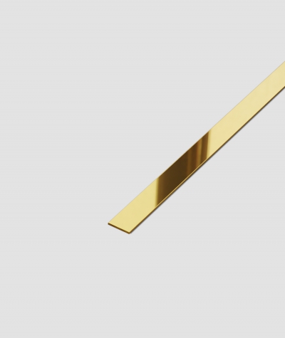 SM - (glossy gold) - steel decorative strip flat