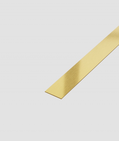 SM - (złoty matowy) - stalowa listwa dekoracyjna płaska