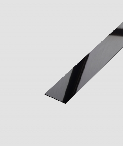 SM - (glossy black) - steel decorative strip flat