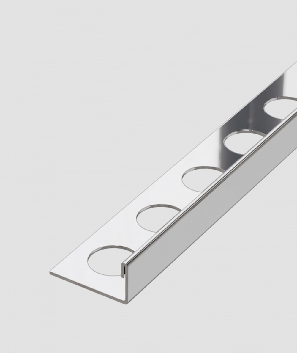 SM - (glossy silver) - steel decorative strip J