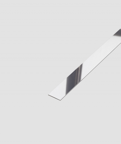 SM - (glossy silver) - steel decorative strip flat