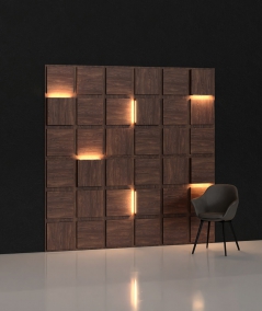 BLOOKi 3D panel with integrated lighting - classic vintage