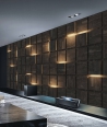 BLOOKi - beton ciemny, panel 3D na ścianę z oświetleniem