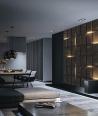 BLOOKi 3D panel with integrated lighting - dark concrete