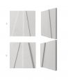 VT - PB10 (S95 light gray - dove) MOSAIC - 3D architectural concrete decor panel