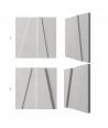 VT - PB10 (S51 dark gray - mouse) MOSAIC - 3D architectural concrete decor panel