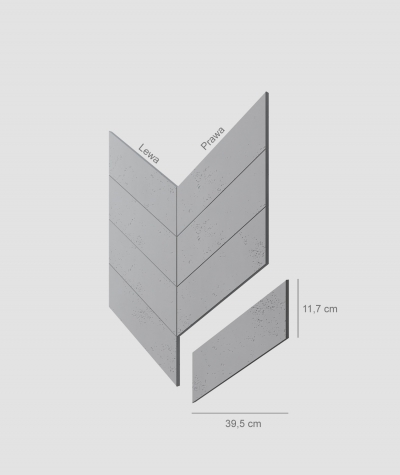 VT - PB35 (S96 dark gray) HERRINGBONE - architectural concrete decor panel