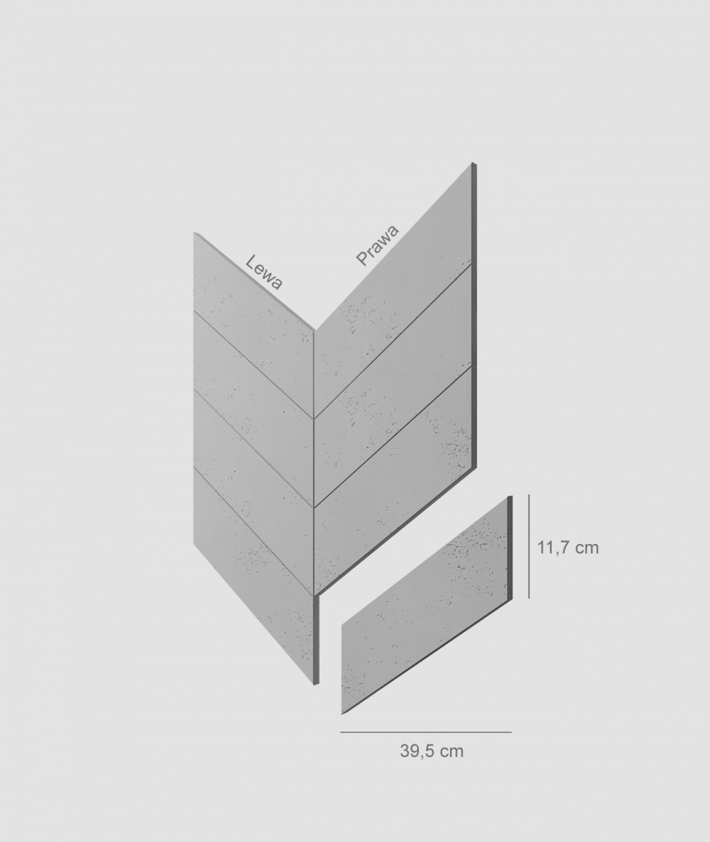 VT - PB35 (S95 jasny szary - gołąbkowy) JODEŁKA - Panel dekor beton architektoniczny