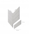VT - PB35 (B1 gray white) HERRINGBONE - architectural concrete decor panel