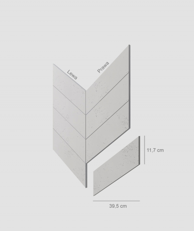 VT - PB35 (B1 gray white) HERRINGBONE - architectural concrete decor panel