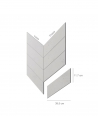 VT - PB35 (B0 white) HERRINGBONE - architectural concrete decor panel
