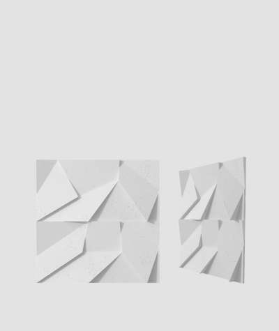 VT - PB06 (B1 siwo biały) ORIGAMI - Panel dekor 3D beton architektoniczny