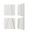 VT - PB10 (BS śnieżno biały) MOZAIKA - panel dekor 3D beton architektoniczny