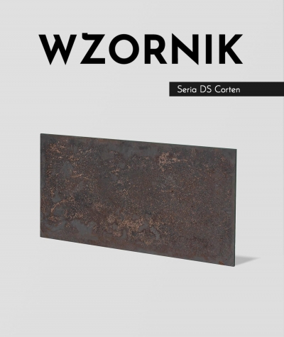 Wzornik DS - (grafitowy corten, średnia porowatość) - płyta beton architektoniczny ultralekka
