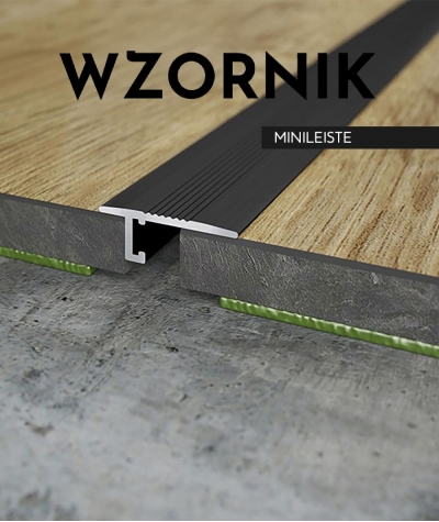 Sampler Minileiste - (black) - A minimalist aluminum inter-floor joining strip